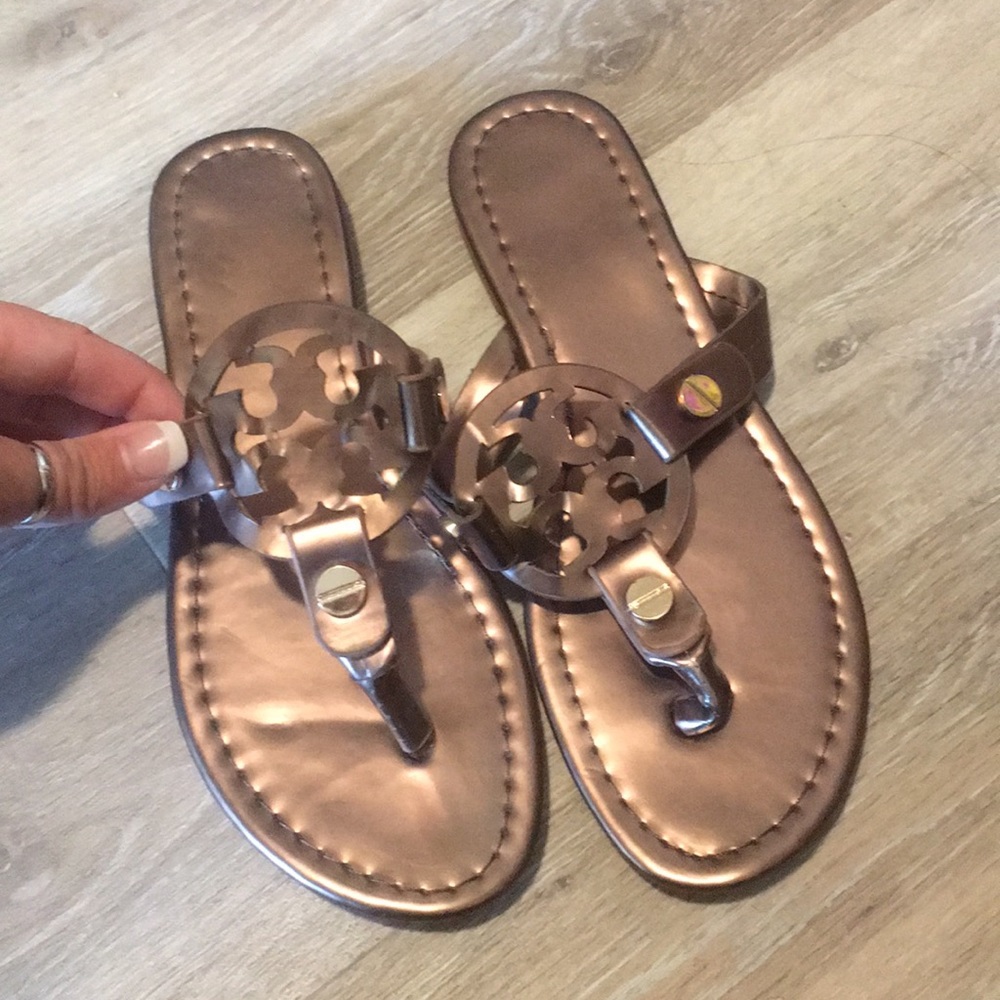Size 7 Tori Burch Inspired Bronze sandal